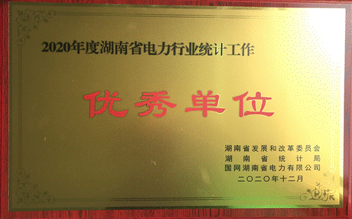 九游·会(J9)官方网站集团股份有限公司株洲航电分公司荣获“2020年度湖南省电力行业统计优秀单位”称号
